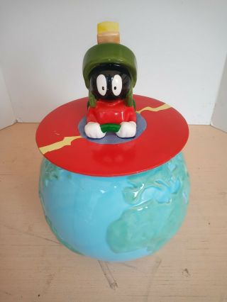 1993 Vintage Looney Tunes Marvin The Martian Cookie Jar,  Globe