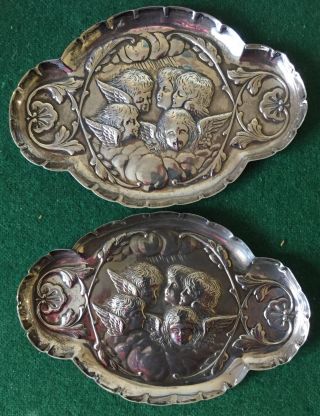 Silver Matched Victorian Pin Trays.  William Comyns London 1895 & 96.