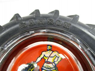 Vintage Israel Samson Tractor Rubber Tire Company Advertising Ashtray 2
