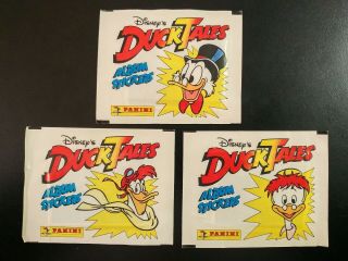 (3) 1987 Panini Disney Ducktales,  6 Sticker In A Pack,  For Album Book