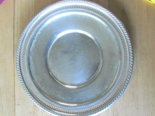 Vintage American Sterling Silver 9 1/2 " Plate,  6 1/2 Oz
