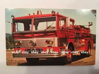 Coral Gables Fl 1970 Ward La France Ambassador Fire Apparatus Postcard