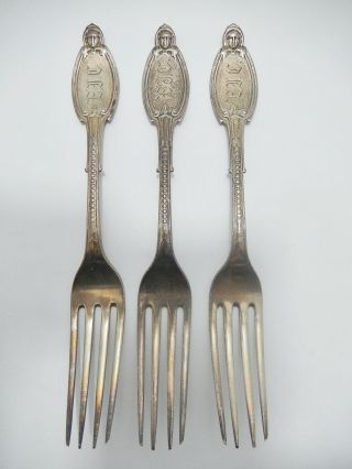 Set Of 3 Kenilworth By Albert Coles Sterling Silver Forks.  6 7/8 ".  S - 329