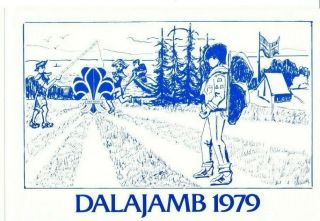1979 Dalajamb Postcard Special Double Cancel Boy Scouts World Jamboree Sweden