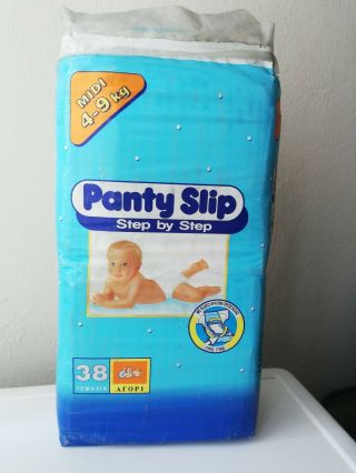 Vintage Panty Slip Step By Step Baby Boy 38 Midi Plastic Diapers 4 - 9kg / 9 - 20lbs