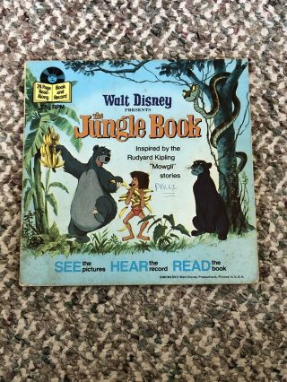 Walt Disney The Jungle Book Along Book And Record 319 1967