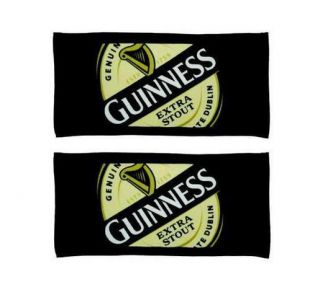 Guinness Logo 2 Woven Beer Bar Golf Towel 19x10