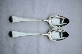 Antique Solid Silver Table Spoons,  London 1797,  127 Gms,  Not Scrap