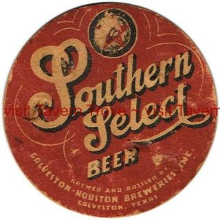 Rare 1930s Texas Galveston Southern Select Beer 4¼ Tavern Trove