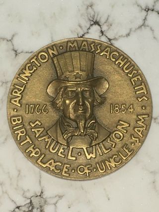 Arlington Massachusetts Birthplace Of Uncle Sam Samuel Wilson Medal Or Token