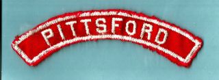 Pittsford Red & White Vintage Rws Council Community City Strip Boy Scout Bsa