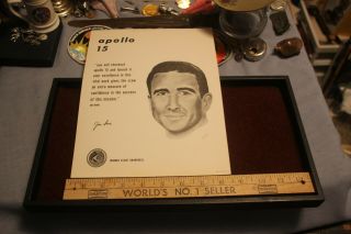 Vintage Nasa - Pafb Apollo 15 Astronaut Jim Irwin Manned Flight Awareness Poster
