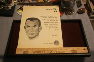 Vintage Nasa - Pafb Apollo 15 Astronaut Dave Scott Manned Flight Awareness Poster