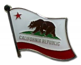 California State Flag Lapel Hat Pin Fast Usa