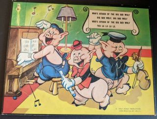 The Three Little Pigs 1948 Jaymar Walt Disney Jigsaw Puzzle