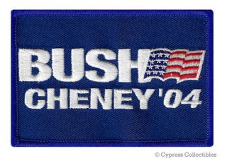Bush Cheney 04 Iron - On Embroidered Patch Vote Republican Election George Dick