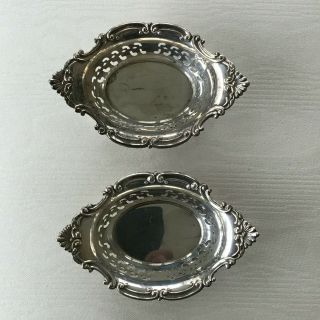 Gorham Sterling Pierced Nut Dishes A Pair