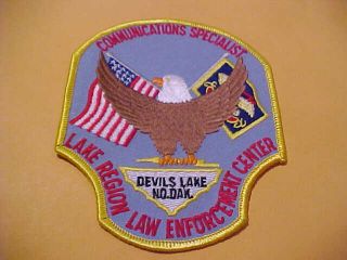 Lake Region Law Enforcement Center Devils Lake N.  D.  Comm.  Specialist Patch