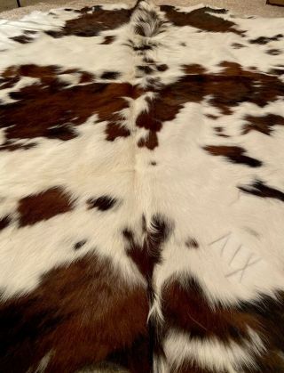 Vintage Cowhide Rug Size 87” X 80” High - Quality