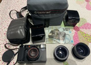 Vtg.  Canon Af35ml 35mm Auto Focus Camera Set Good With