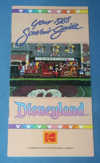 Disneyland Your 1988 Souvenir Guide Presented By Eastman Kodak