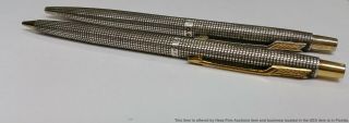 Vintage Sterling Parker Ball Point Pen And Pencil Set Of 2