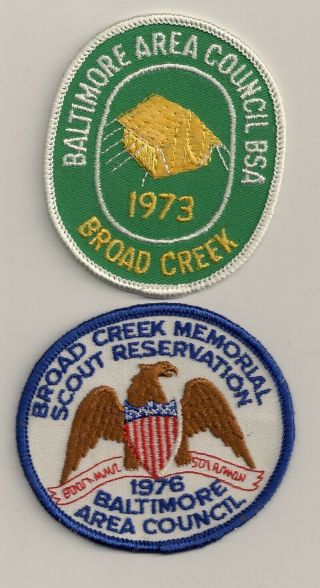 Broad Creek Memorial Scout Reservation Baltimore Area Council Patches