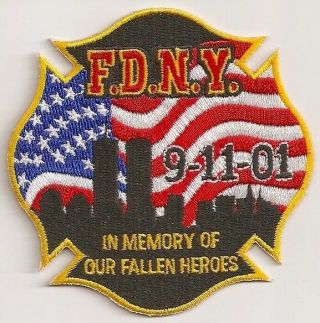 Fdny - In Memory Of Our Fallen Heroes 9/11/01 Patch -