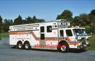 Fire Apparatus Slide,  Hazmat 291,  Lanc.  Co Hm - Team / Pa,  96 Duplex / Saulsbury