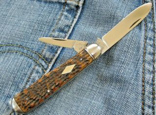 Vintage Shapleigh Diamond Edge Swell Center Regular Jack Knife