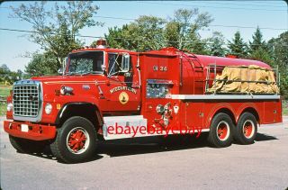 Fire Apparatus Slide,  Tanker 34,  Middletown / Ri,  1975 Ford / Farrar