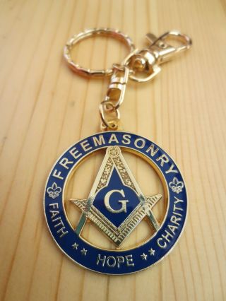 Masonic Key Chain K07 Mason Freemasonry Faith Hope Charity