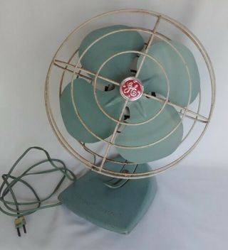 Vintage Ge General Electric Oscillating Fan Desk Or Wall Mount Made In Usa