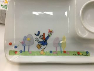 Vintage Donald Duck Ceramic Children’s Plate Walt Disney Prod.  Japanese Import 3