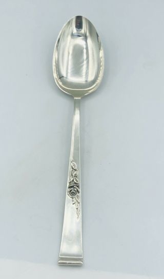 Reed And Barton Classic Rose Sterling 8 - 5/8” Serving Table Spoon,  76g