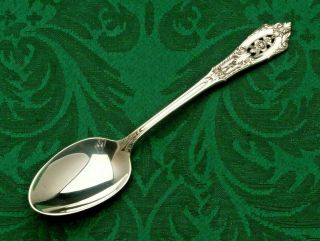 Rose Point By Wallace Sterling Silver Oval Soup Or Dessert Spoon 7 "