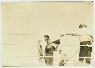 1923 Jack Dempsey Vs Tommy Gibbons Vintage Boxing Photograph Shelby,  Montana