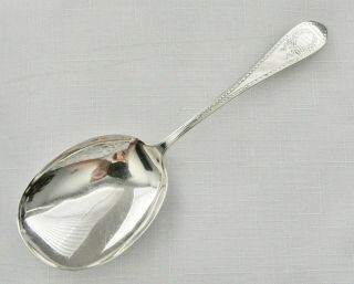 Sterling Silver Whiting Mfg.  Co. ,  1907 Colonial A Engraved Serving Spoon 7 3/4 "