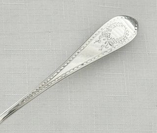 Sterling Silver Whiting mfg.  Co. ,  1907 Colonial A Engraved Serving Spoon 7 3/4 