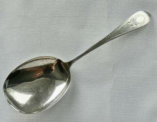 Sterling Silver Whiting mfg.  Co. ,  1907 Colonial A Engraved Serving Spoon 7 3/4 