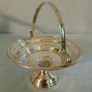 Sterling Silver Compote Bowl Dish Vintage Weighted Pedestal With Handle 4 1/2 "