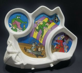 Vintage Disney Peter Pan Childs 3 - Dimensional Pirate Ship Plate