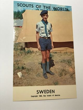 Scouts Of The World Postcards 1968 Bsa - - Sweden Mh2