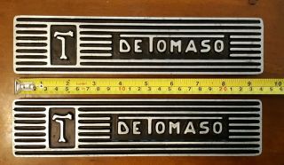Detomaso Pantera Valve Cover Emblems Plaque Part Vintage De Tomaso