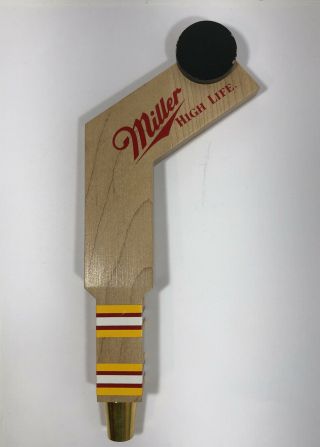 Miller High Life Wooden Hockey Stick & Puck Beer Tap Handle