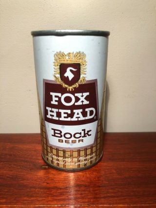 Fox Head Bock Flat Top Beer Can From Sheboygan Wi.  Tough