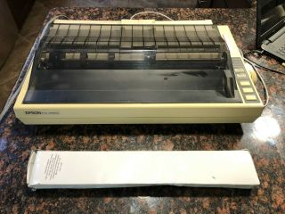 Vintage Epson Fx - 286e Wide - Format Dot - Matrix Impact Printer Includes Ribbon