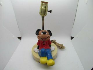 Vintage 1979 Walt Disney Mickey Mouse Child Nursery Night Light Lamp