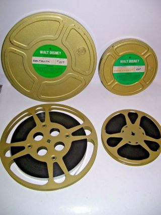 2 Vintage Walt Disney 16mm Films In Gold Canisters " I 