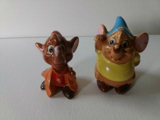 From Cinderella Gus And Jaq Mice Figurines Japan Walt Disney Productions